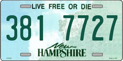 NH license plate 3817727