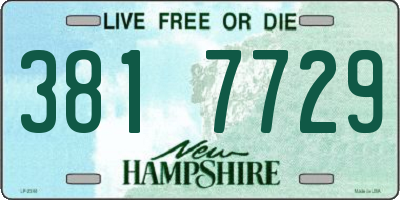 NH license plate 3817729