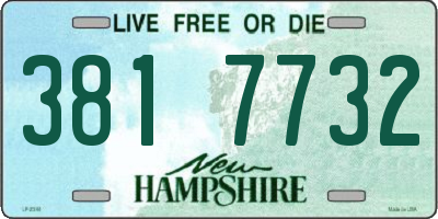 NH license plate 3817732