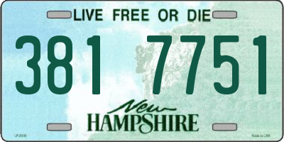 NH license plate 3817751