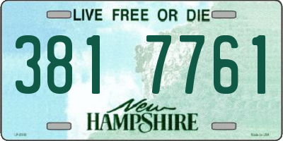 NH license plate 3817761