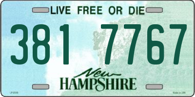 NH license plate 3817767