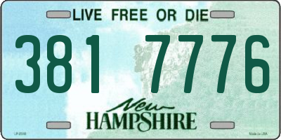 NH license plate 3817776