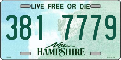 NH license plate 3817779