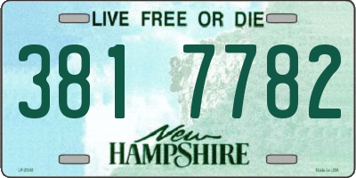 NH license plate 3817782