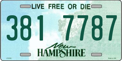 NH license plate 3817787