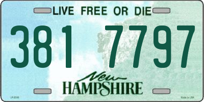 NH license plate 3817797
