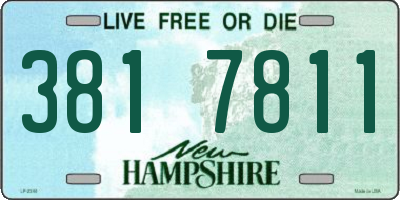NH license plate 3817811