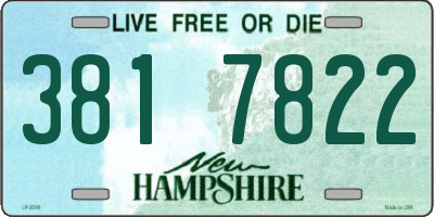 NH license plate 3817822