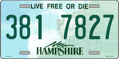 NH license plate 3817827