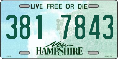 NH license plate 3817843