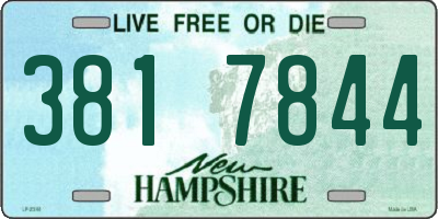 NH license plate 3817844