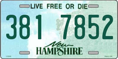 NH license plate 3817852