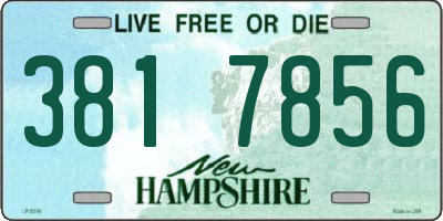 NH license plate 3817856