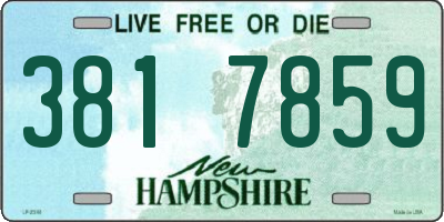 NH license plate 3817859