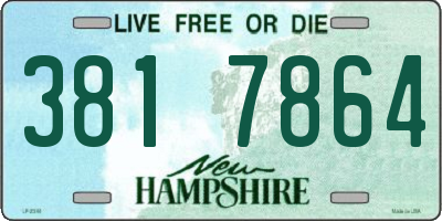 NH license plate 3817864