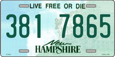 NH license plate 3817865