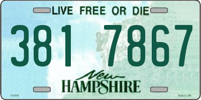 NH license plate 3817867