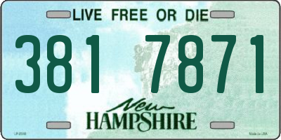 NH license plate 3817871