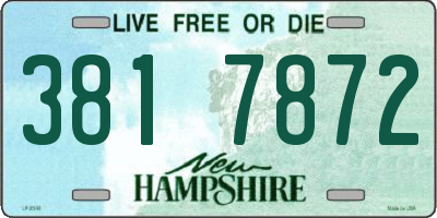 NH license plate 3817872