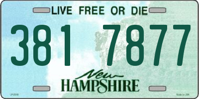 NH license plate 3817877