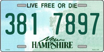 NH license plate 3817897