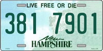 NH license plate 3817901