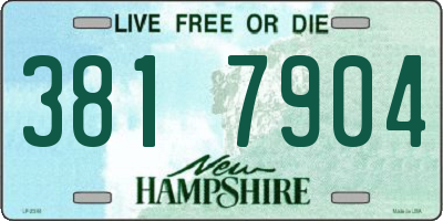 NH license plate 3817904