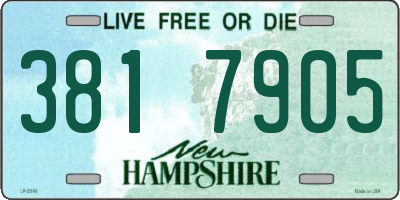 NH license plate 3817905