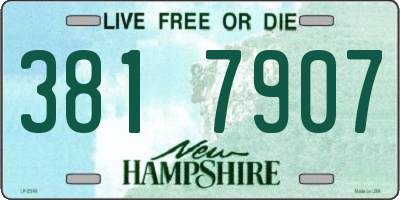 NH license plate 3817907