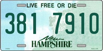 NH license plate 3817910