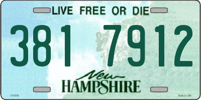 NH license plate 3817912