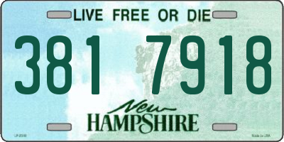 NH license plate 3817918