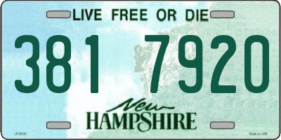 NH license plate 3817920