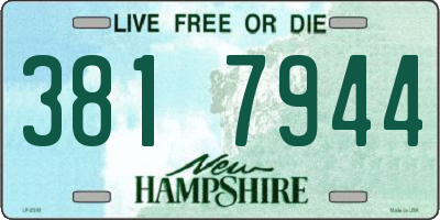 NH license plate 3817944