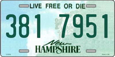 NH license plate 3817951