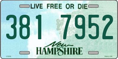 NH license plate 3817952