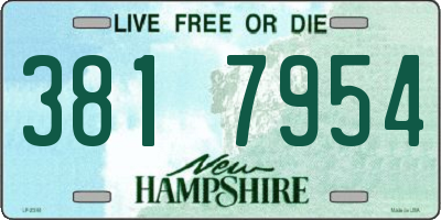 NH license plate 3817954