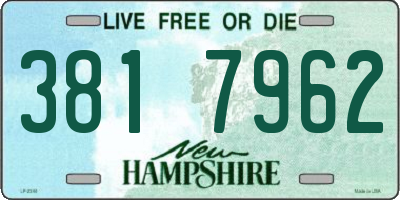NH license plate 3817962