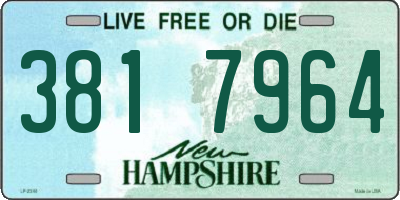 NH license plate 3817964