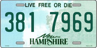 NH license plate 3817969