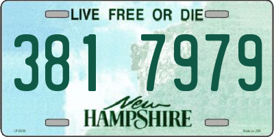 NH license plate 3817979