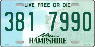 NH license plate 3817990