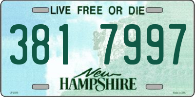 NH license plate 3817997