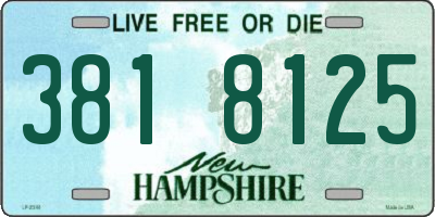 NH license plate 3818125