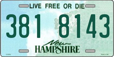 NH license plate 3818143