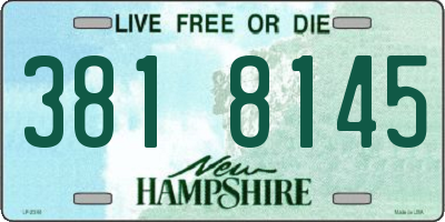 NH license plate 3818145