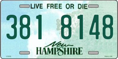 NH license plate 3818148