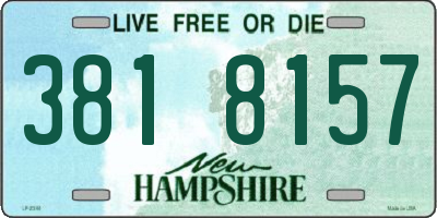 NH license plate 3818157