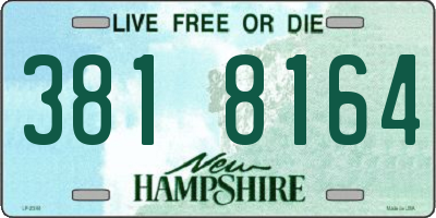 NH license plate 3818164